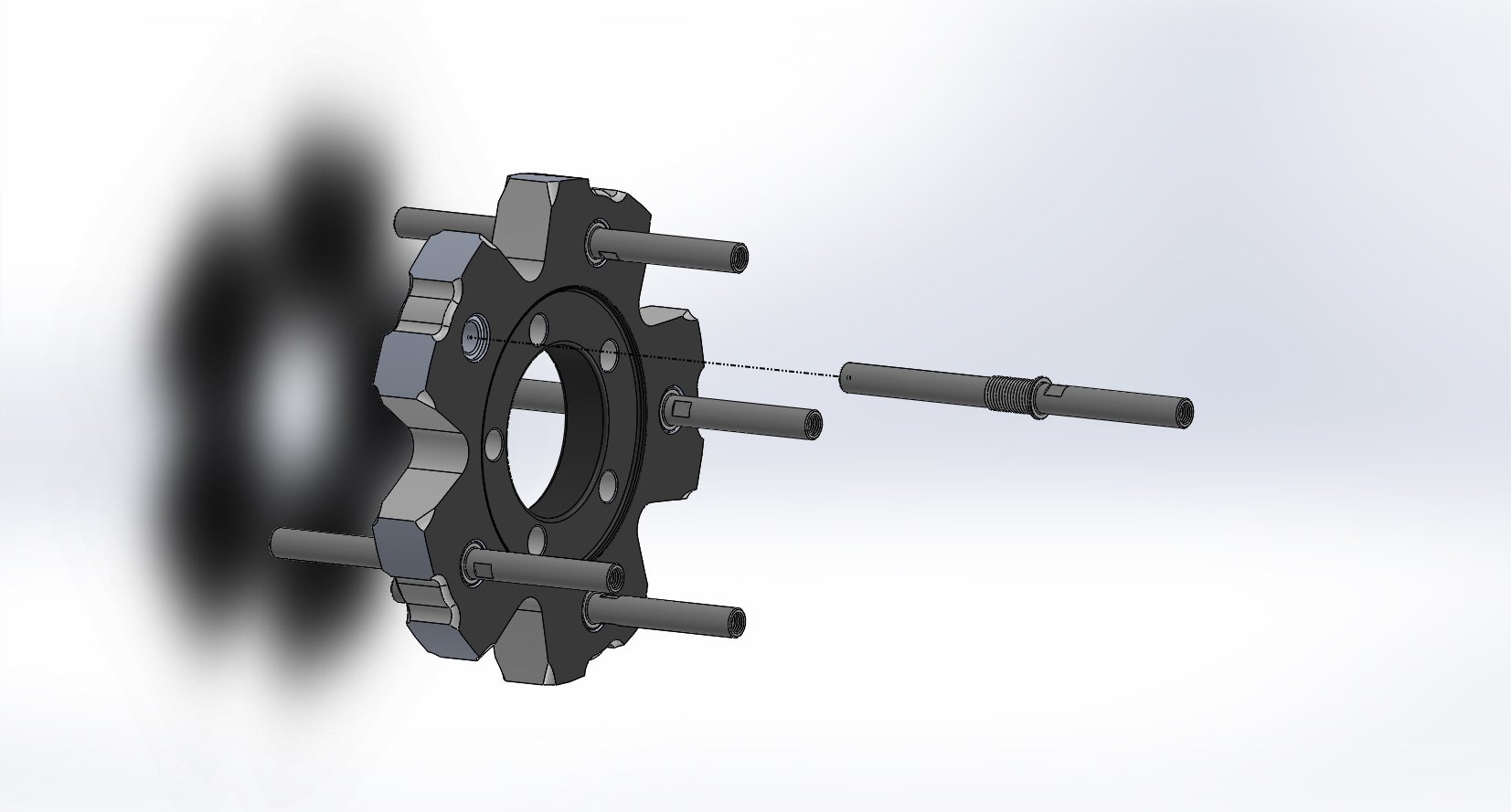 SAE5140H Zinc Plated Rotor Front Stud